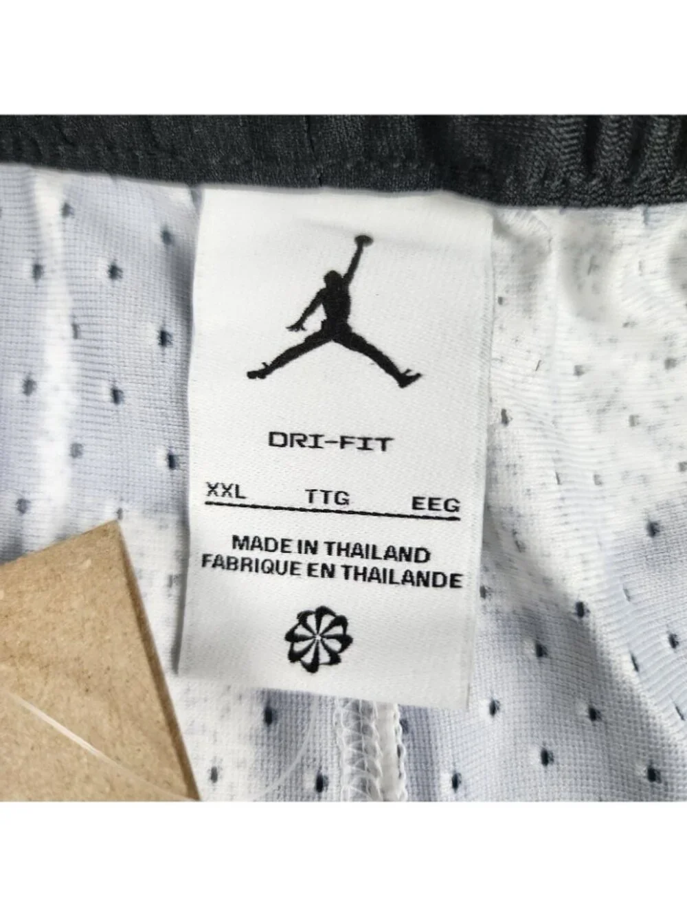 Nike Jordan Shorts Mens XXL Black White Mesh Diamond Short FV8630-010 NWT